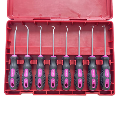 8 Pcs SCRAPER HOOK AND PICK SET Oil Seal Puller Oring Hook Seal Screwdriver Repair Tool